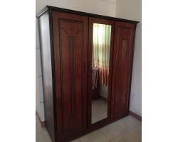 THANH LÝ TỦ ÁO 3 CÁNH 1 KÍNH NÂU CÁNH GIÁN 1M6